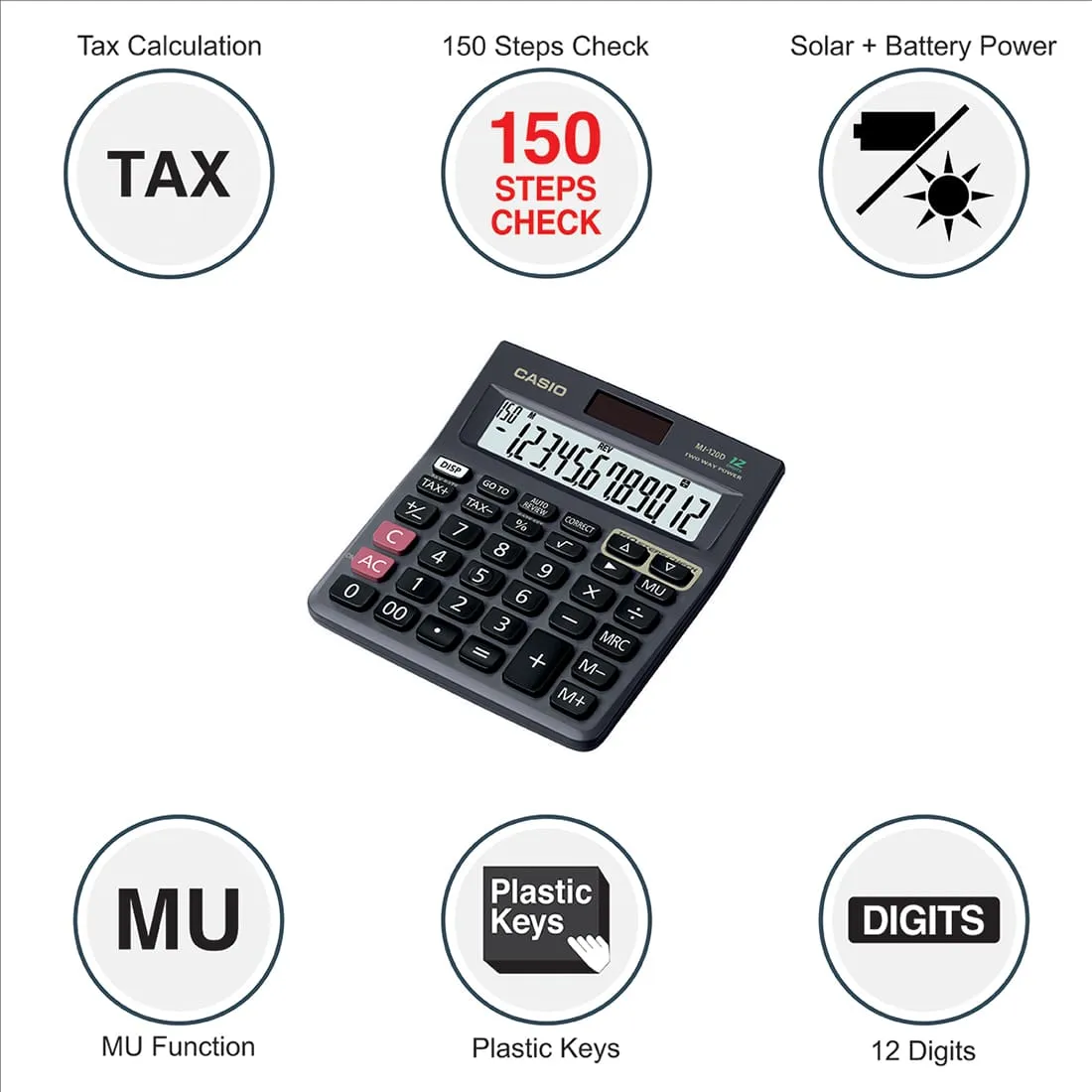 Casio MJ 120D Calculator view 3